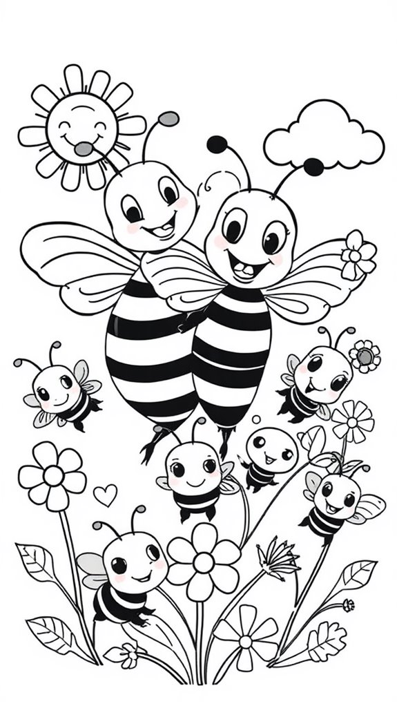buzzy bee family art