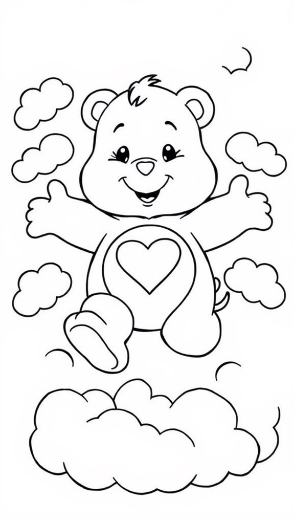 care bear cloud coloring