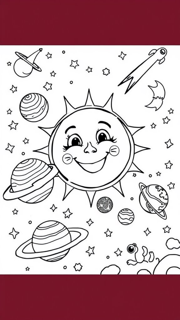 celestial bodies coloring activity