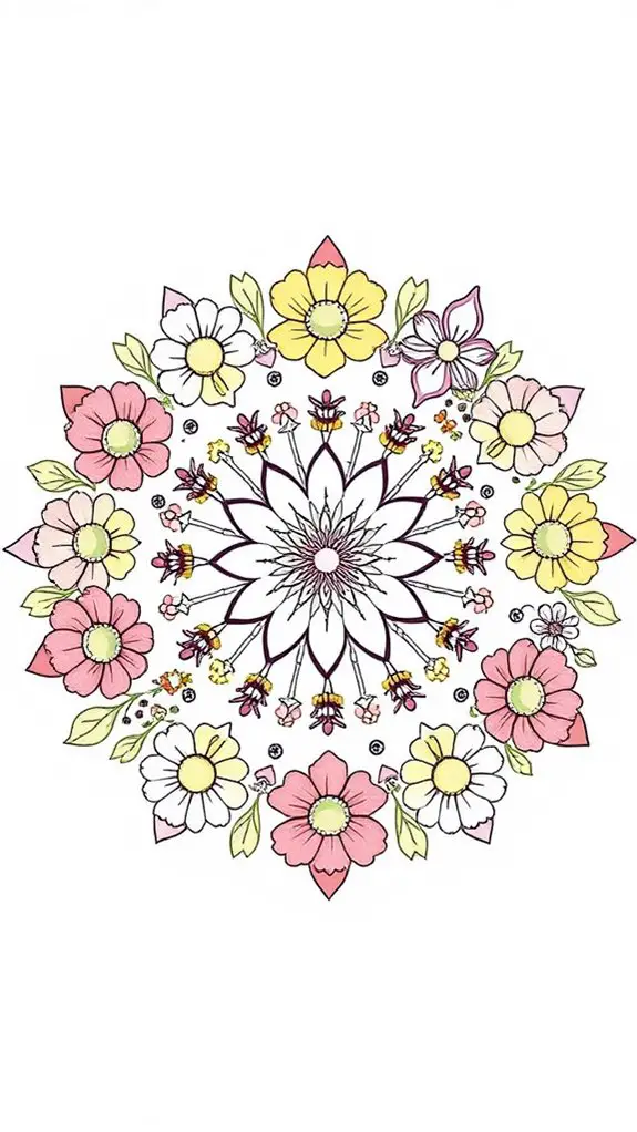 charming floral mandala art