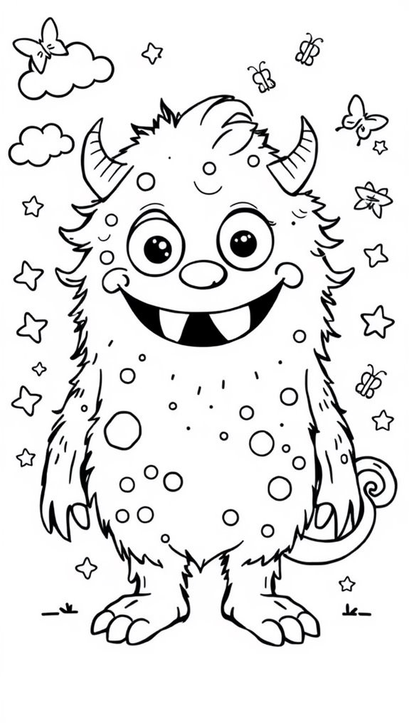 cheerful creature coloring activity