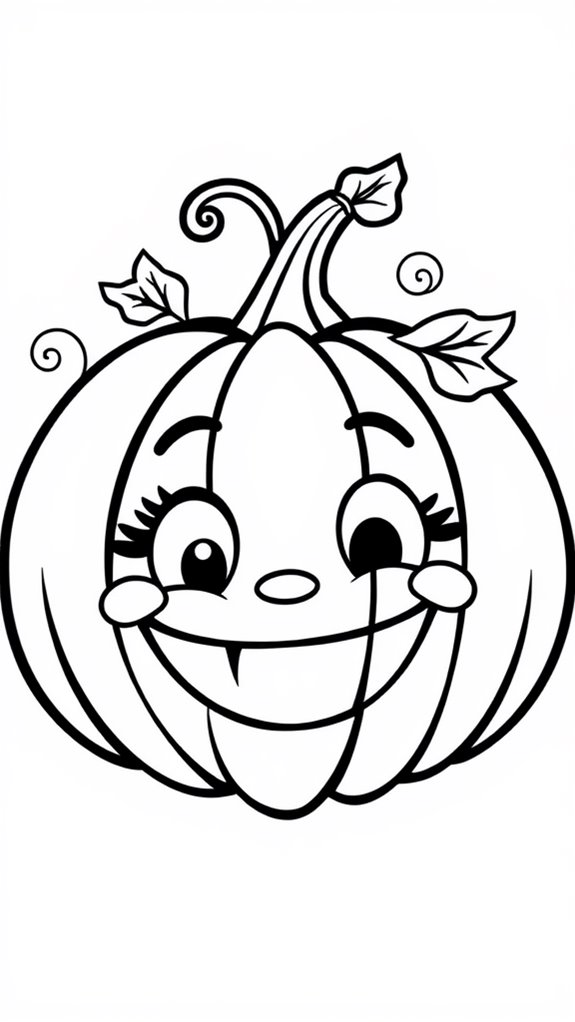 cheerful pumpkin coloring activity