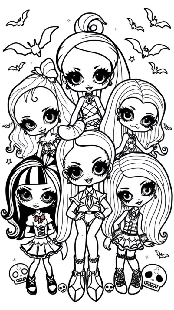 chibi monster high coloring