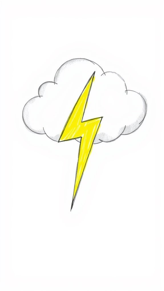 cloud with lightning bolt