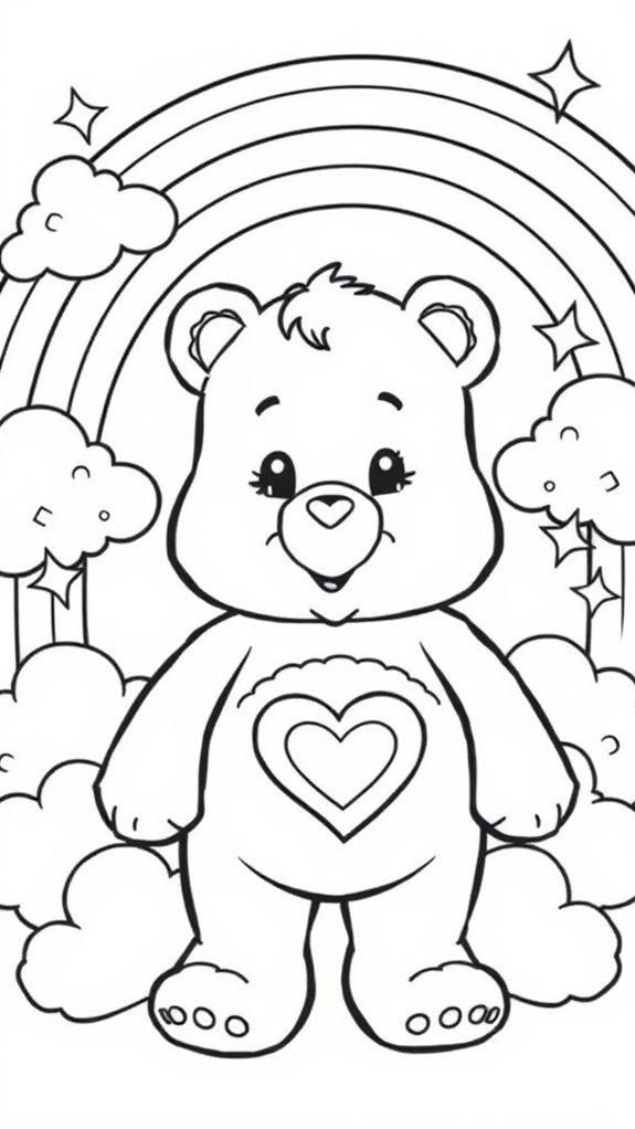 colorful care bear illustration