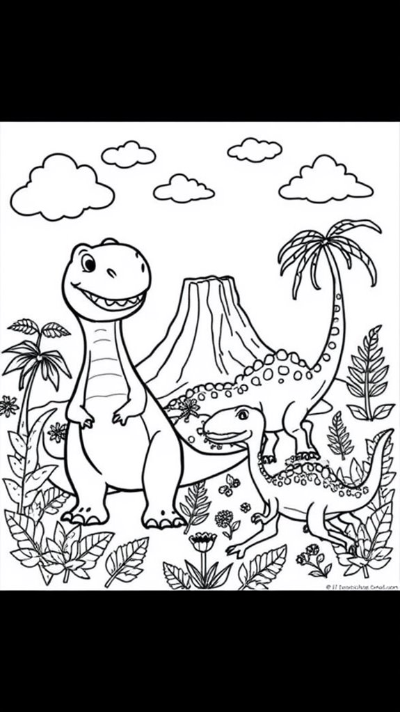 colorful dinosaur activity page