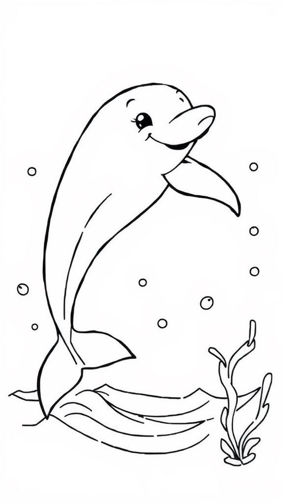 colorful dolphin art activity