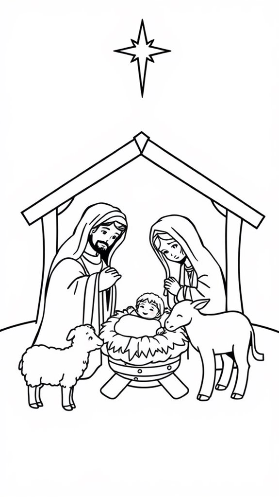 colorful nativity scene activity
