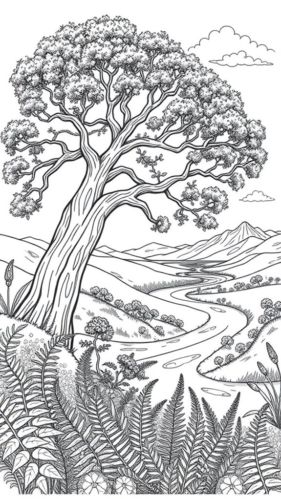 colorful nature illustration activity