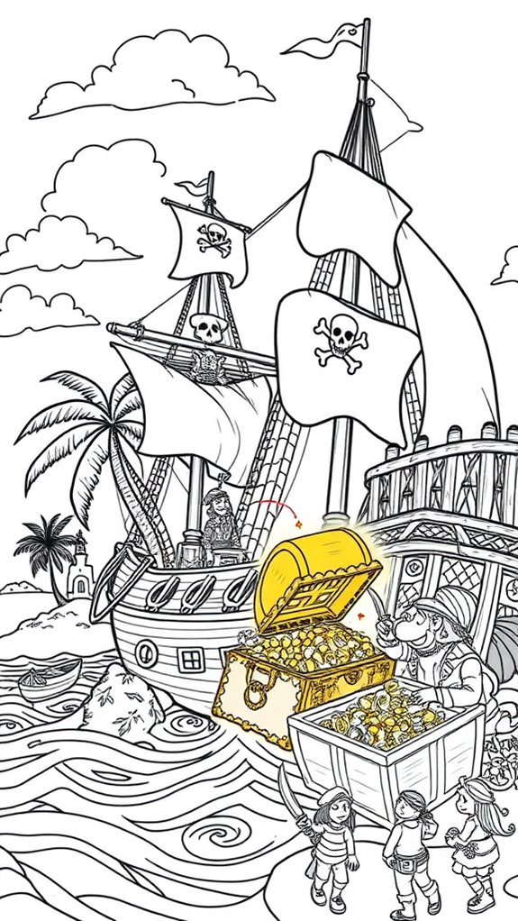 colorful pirate adventure scene