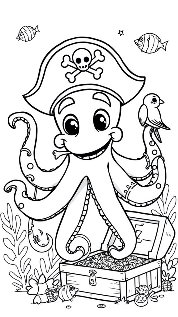 colorful pirate octopus adventure