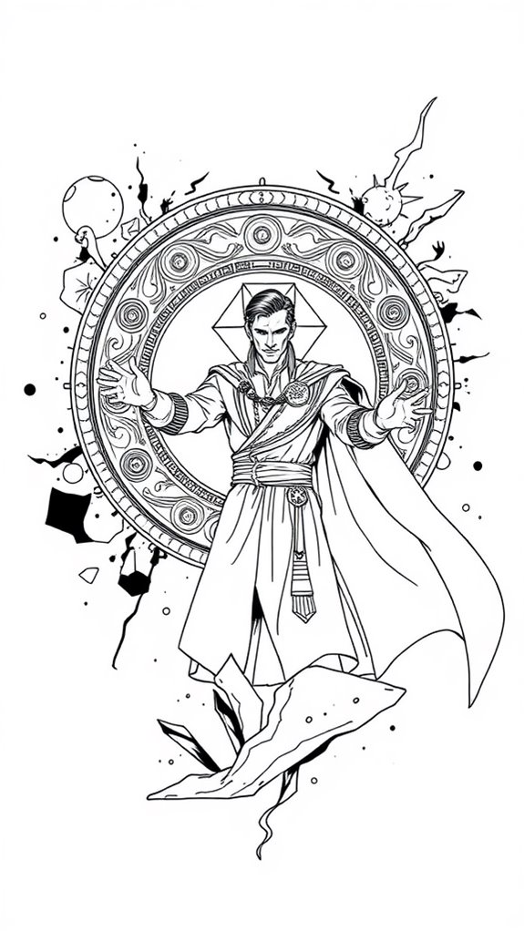 coloring page for doctor strange