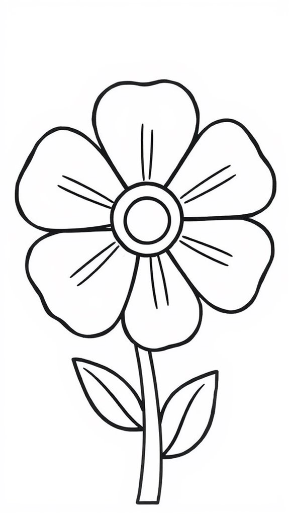 coloring page for flowers
