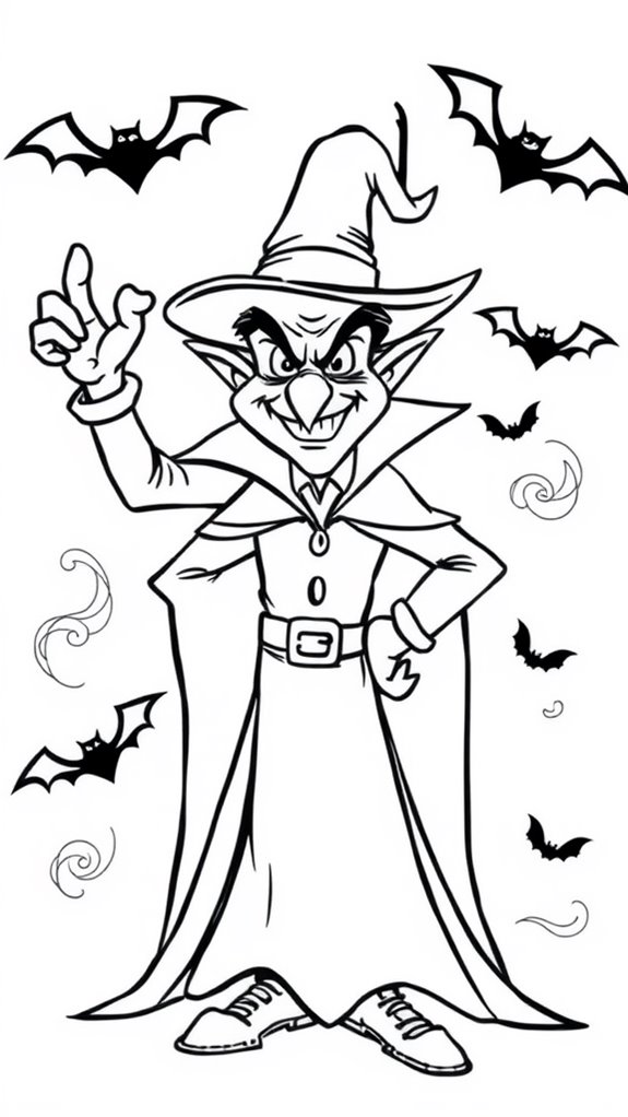 coloring page for villains