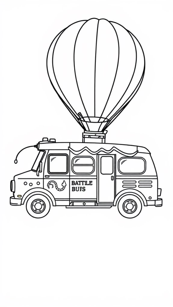 coloring page fortnite battle bus