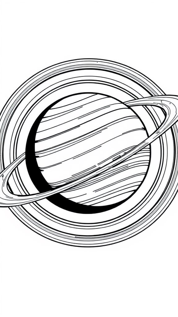 coloring page of saturn