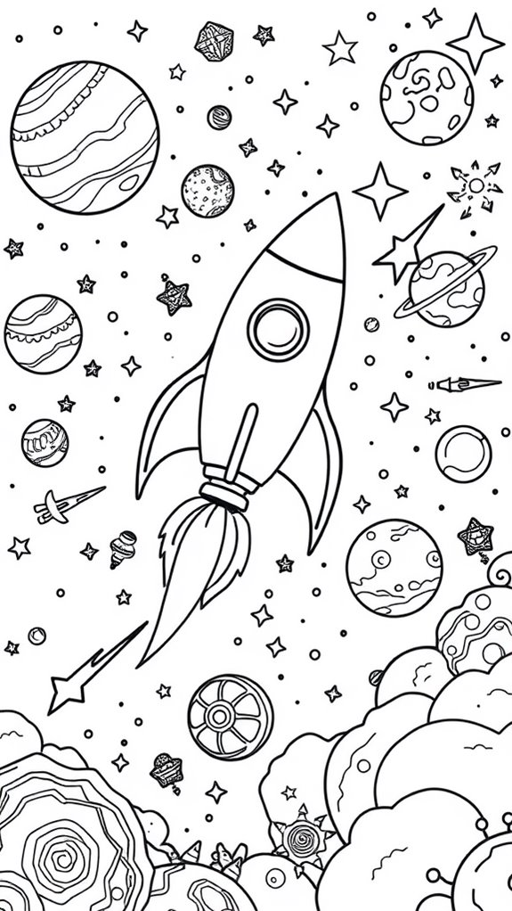 cosmic art coloring activity