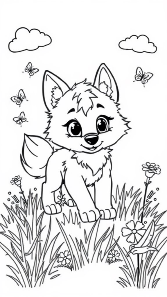 cute wolf pup art