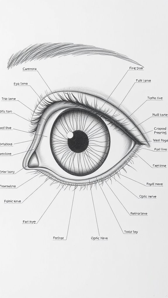 detailed human eye illustration