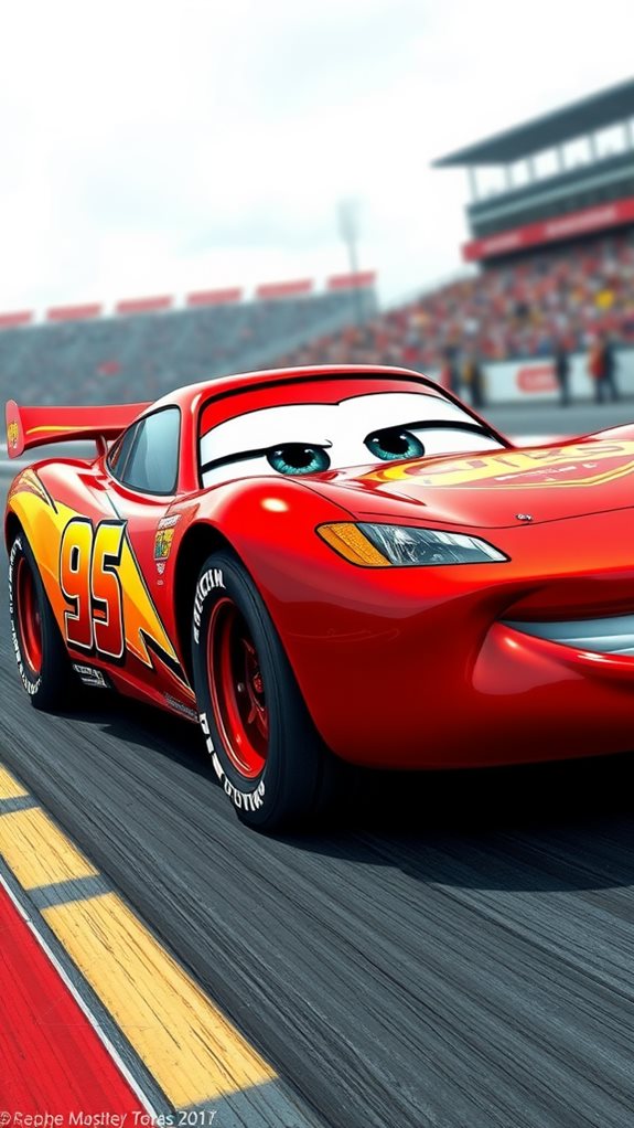 detailed lightning mcqueen illustration