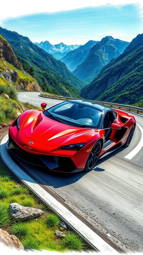 detailed sports car illustration