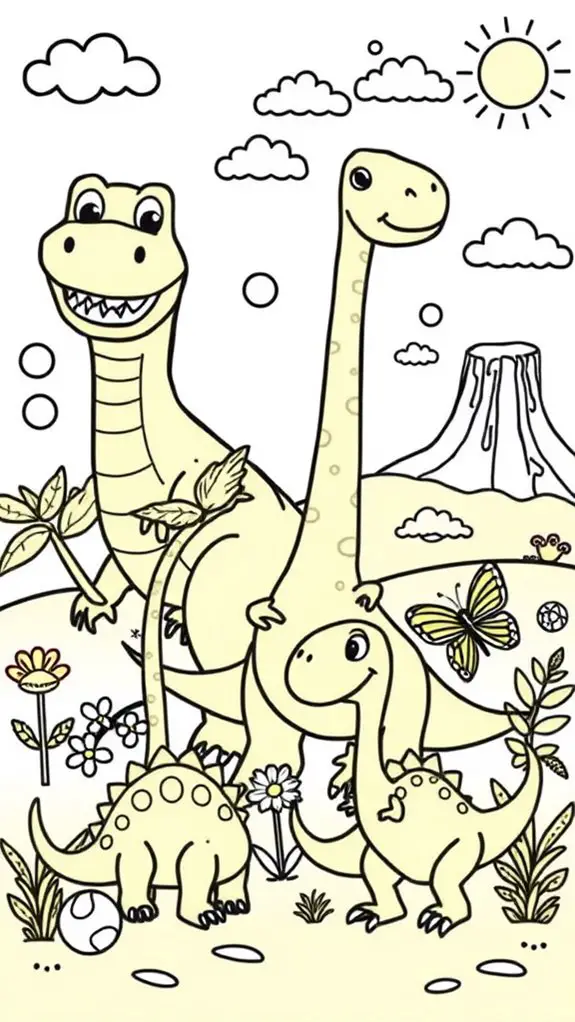 dinosaur themed coloring fun