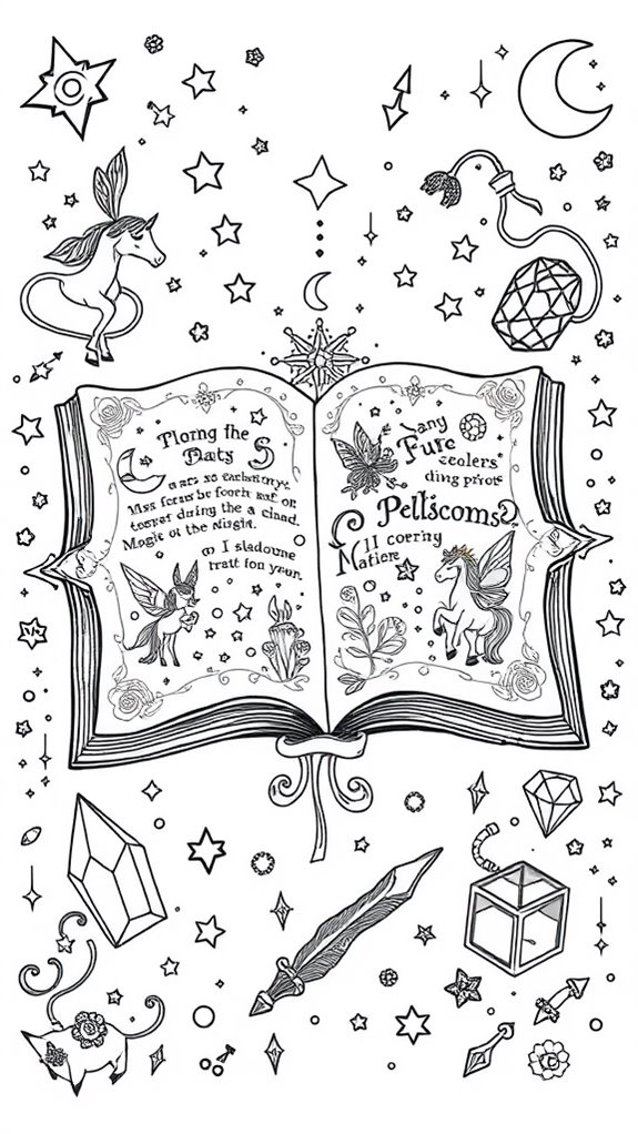 enchanting coloring book page
