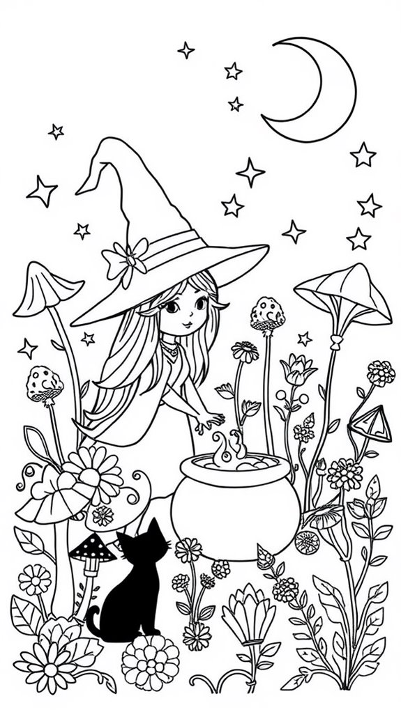 enchanting witch garden art
