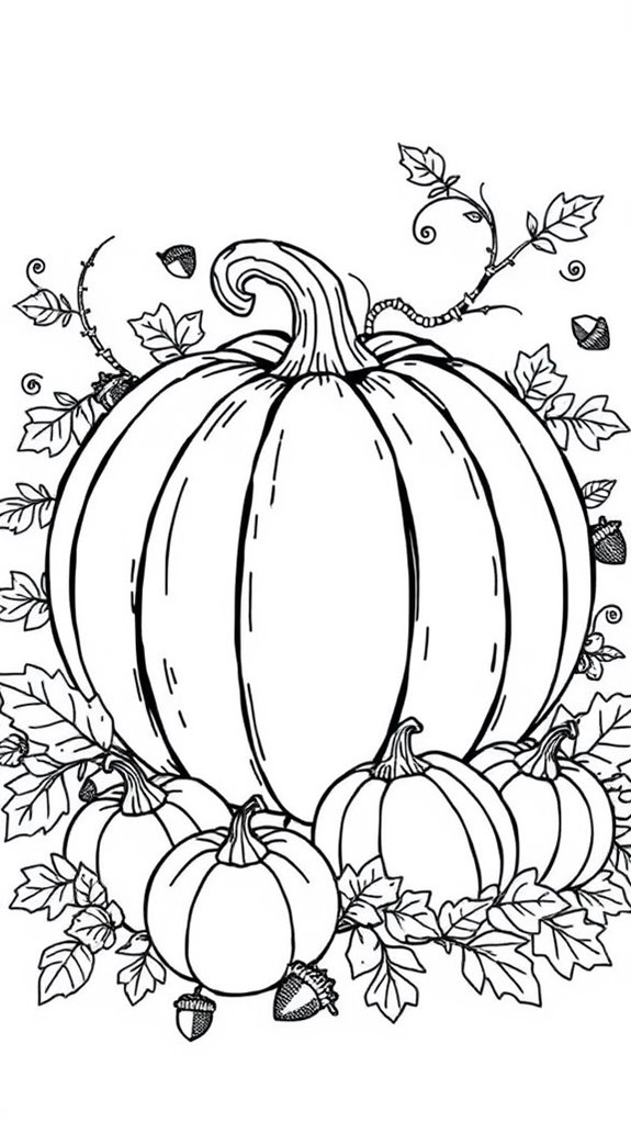 fall themed pumpkin art