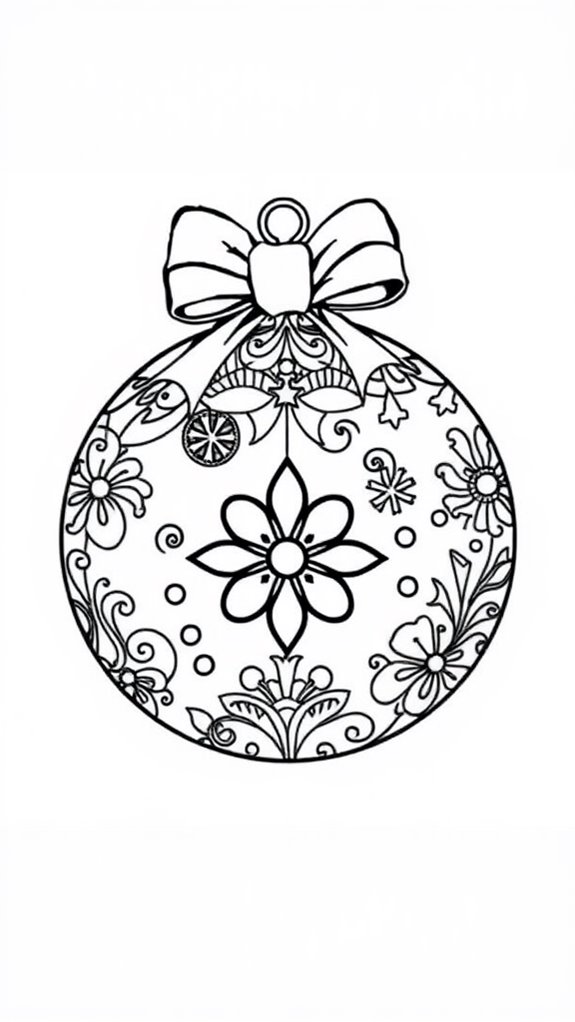 festive decoration coloring activity