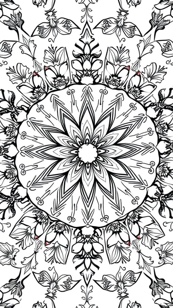 festive mandala coloring page