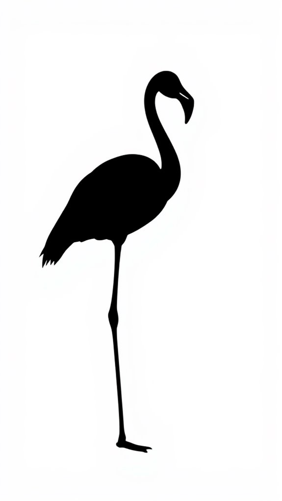 flamingo outline coloring sheet