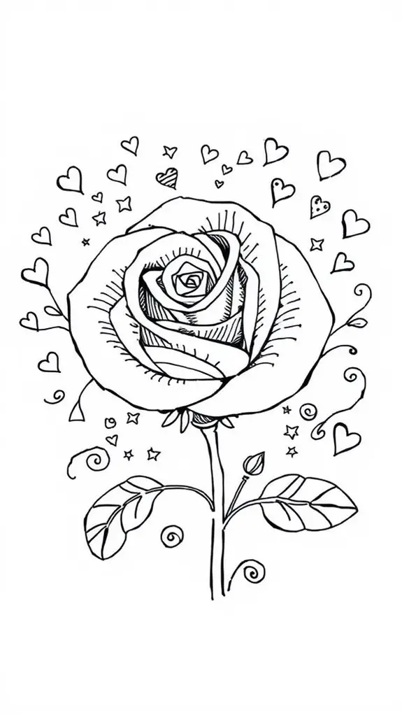 floral doodle art creation