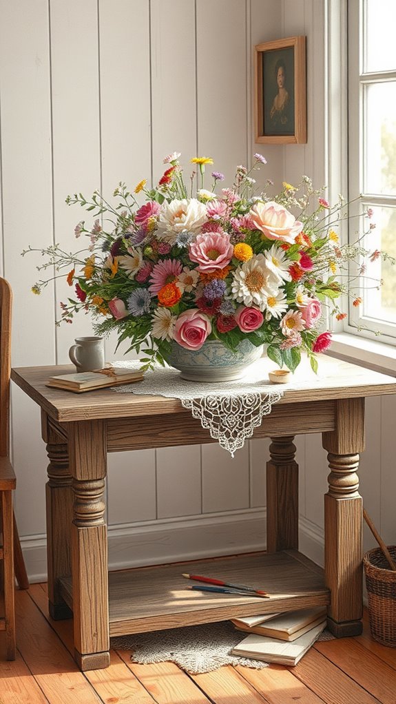 floral vintage table design