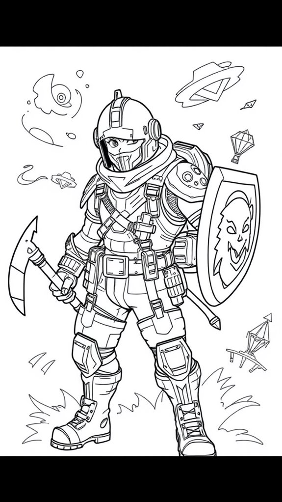 fortnite character coloring activity