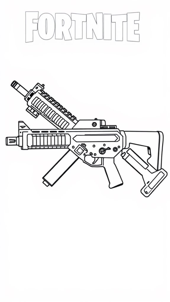 fortnite weapon coloring page