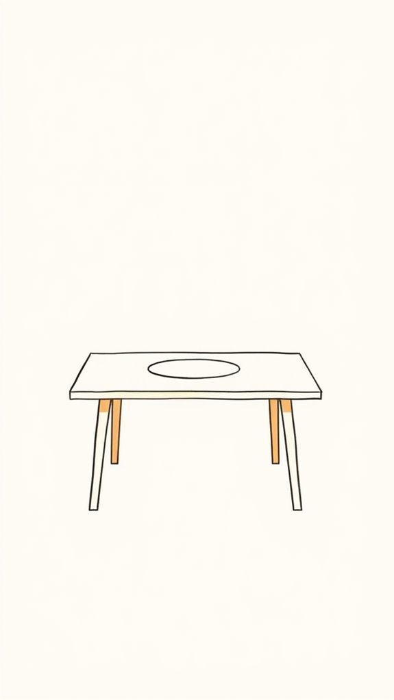 geometric minimalist table design