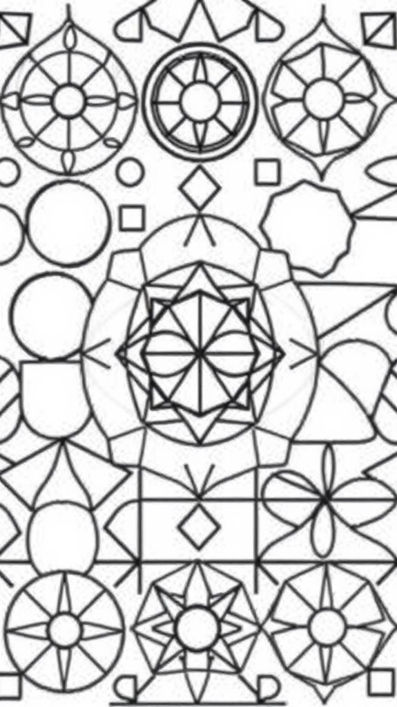 geometric patterns coloring activity