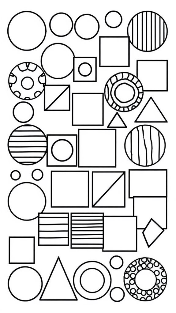 geometric shapes coloring activity