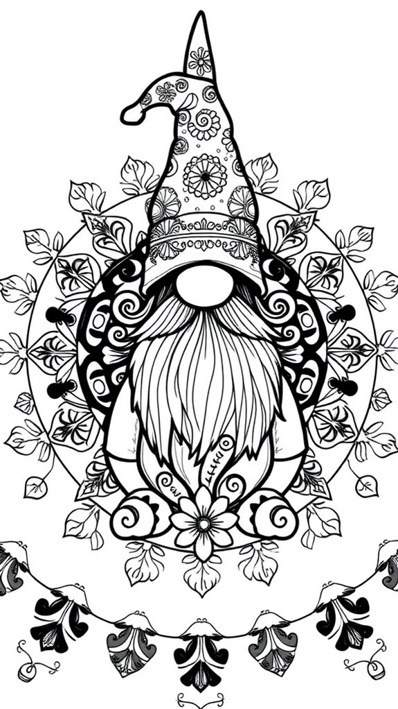 gnome themed mandala design