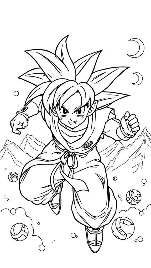 goku adventure coloring fun