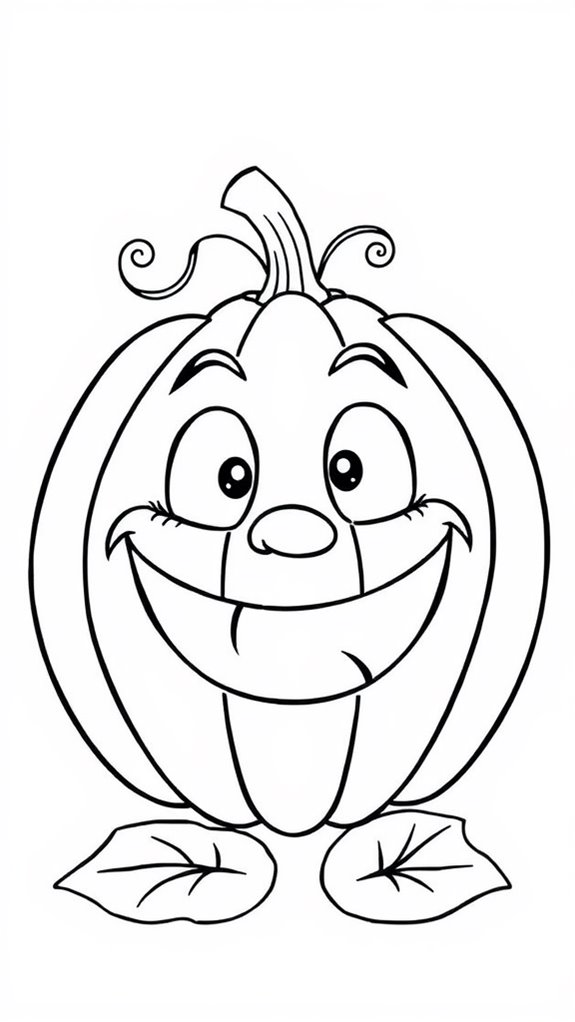 happy pumpkin coloring activity