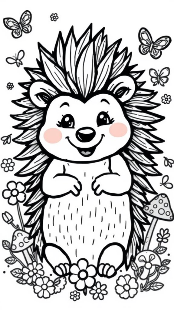 hedgehog coloring fun activity