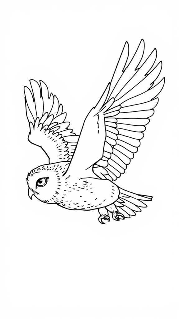 hedwig owl coloring page