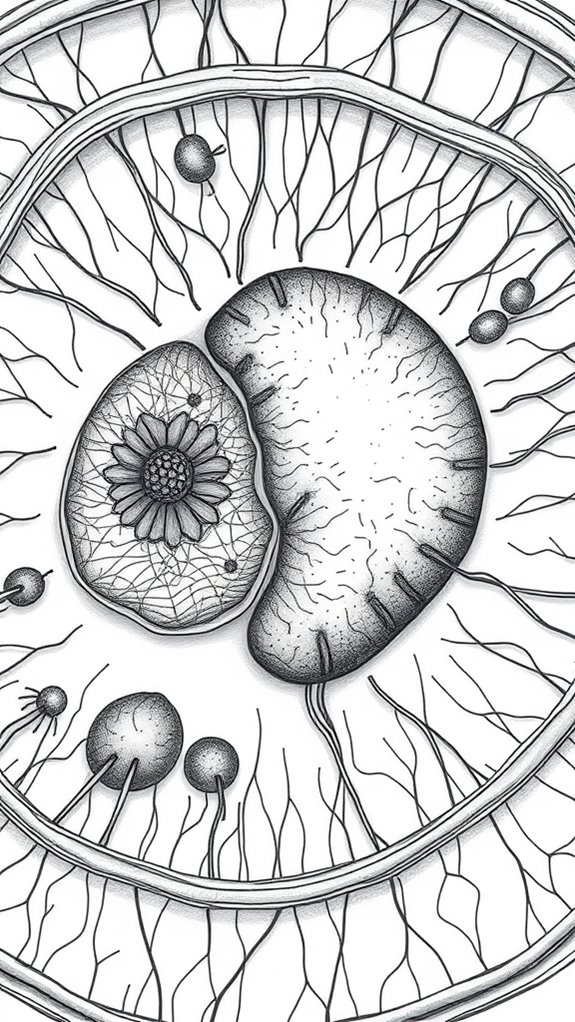 intricate cell structure illustration