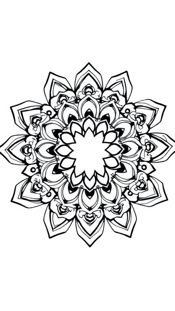 intricate mandala coloring design