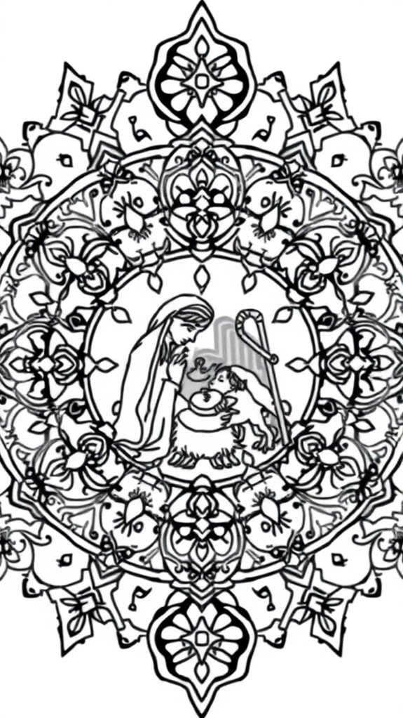 intricate mandala coloring page