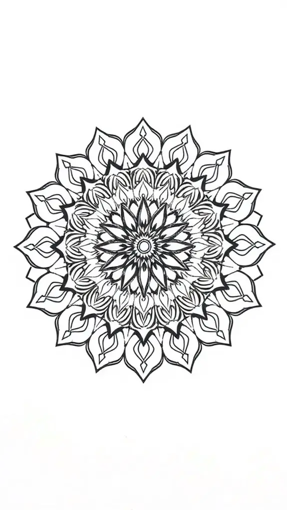 intricate mandala coloring page