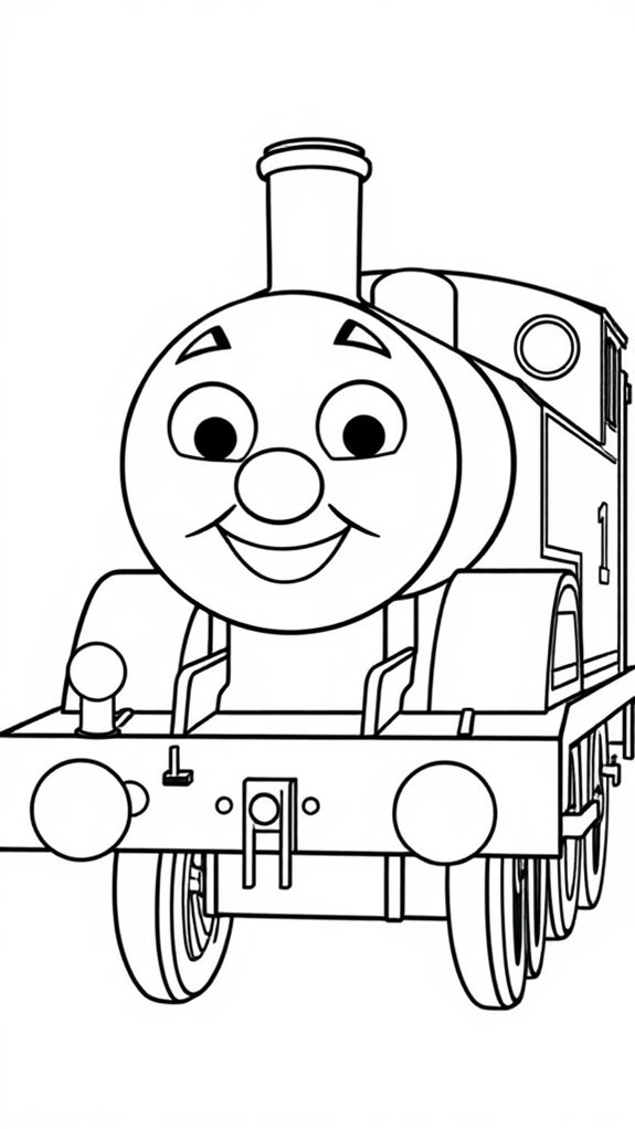 joyful thomas coloring page