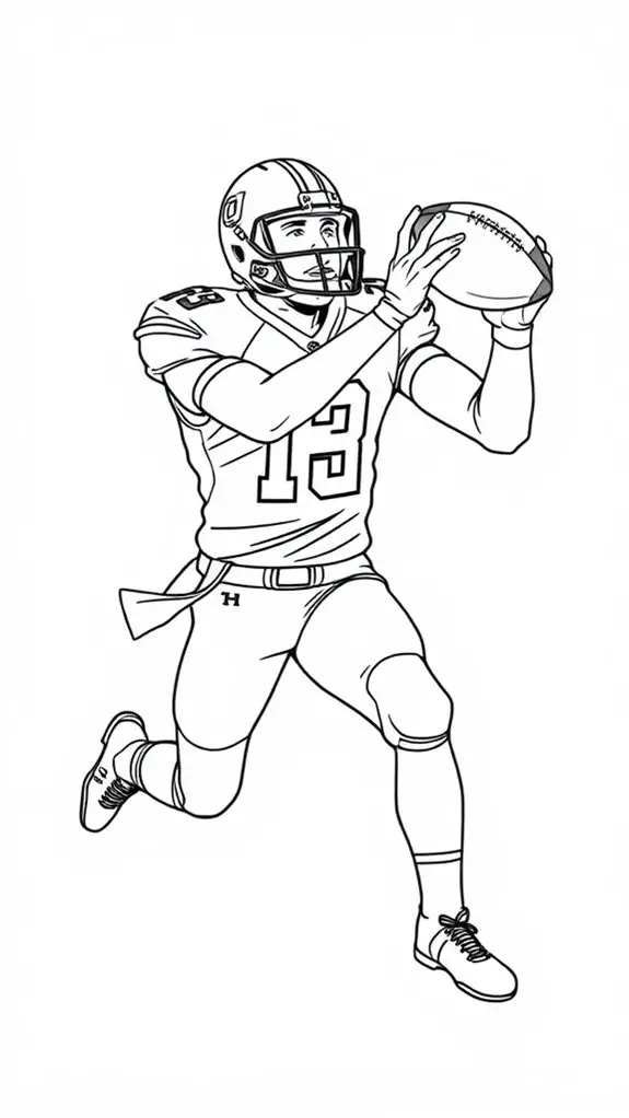 justin jefferson coloring outline